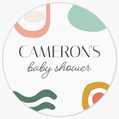 A shapes baby gray cream design for Baby Shower