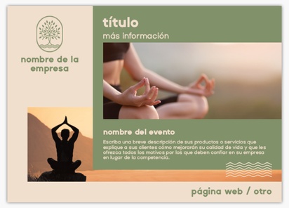 Un yoga consejero espiritual diseño verde crema para Moderno y sencillo con 2 imágenes