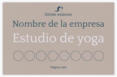 Vista previa del diseño de Galería de diseños de tarjetas con acabado lino para yoga y pilates