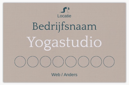 Voorvertoning ontwerp voor Ontwerpgalerij: Yoga en pilatus Linnen visitekaartjes