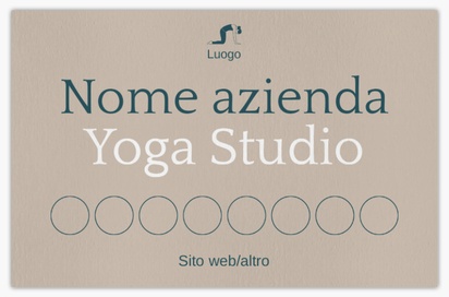 Anteprima design per Galleria di design: biglietti da visita in carta naturale per yoga e pilates