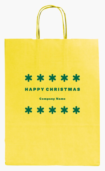 Design Preview for Design Gallery: Classic Christmas Single-Colour Paper Bags, M (26 x 11 x 34.5 cm)