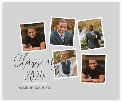 A class of 3 photo gray white design for Graduation with 5 uploads