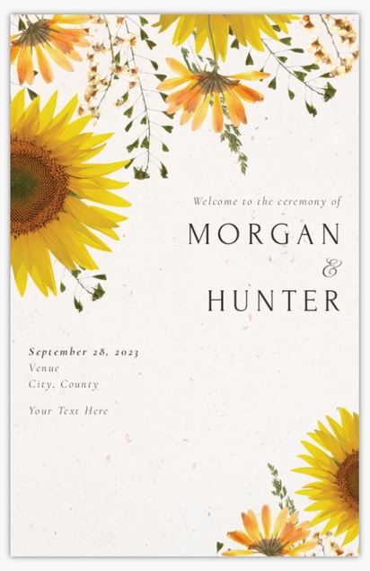 Design Preview for  Wedding Programs Templates, 6" x 9"