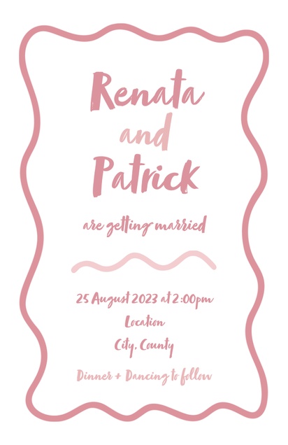 Design Preview for Design Gallery: Fun & Whimsical Wedding Invitations, Flat 11.7 x 18.2 cm