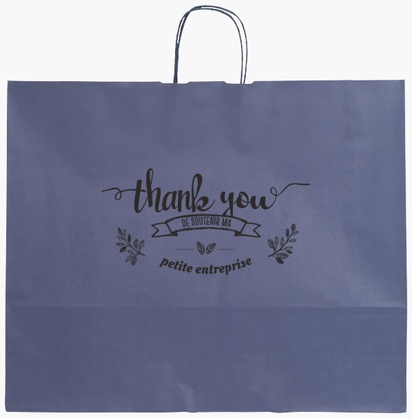 Aperçu du graphisme pour Galerie de modèles : sacs en papier impression monochrome pour vêtements, XL (54 x 14 x 45 cm)