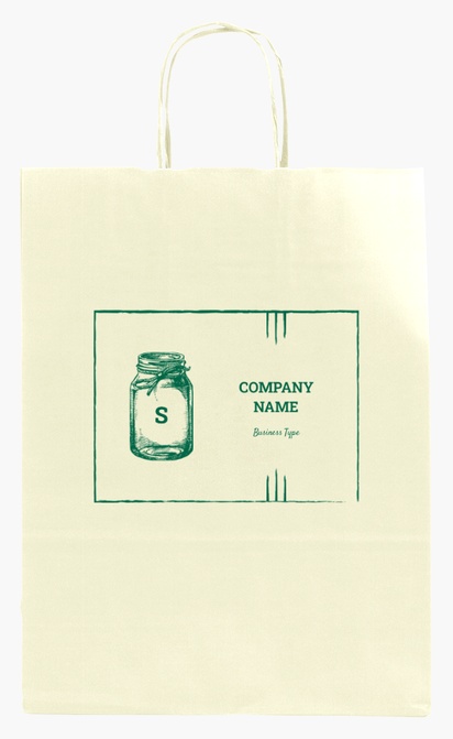 Design Preview for Design Gallery: Vintage Single-Colour Paper Bags, M (26 x 11 x 34.5 cm)