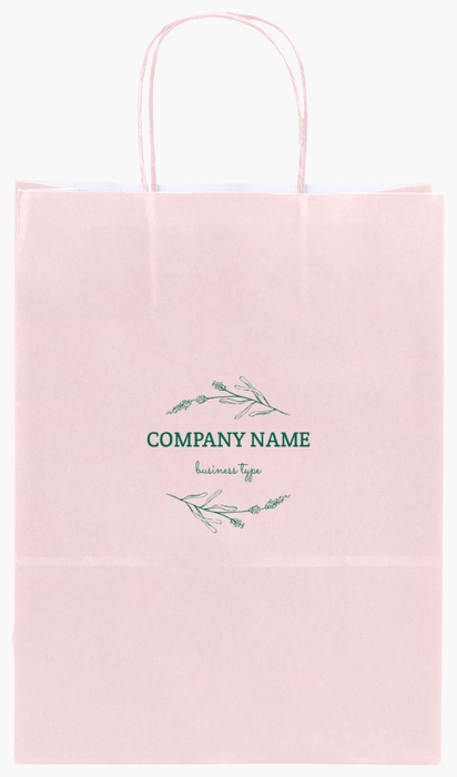 Design Preview for Design Gallery: Health & Wellness Single-Colour Paper Bags, S (22 x 10 x 29 cm)