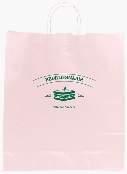 Voorvertoning ontwerp voor Ontwerpgalerij: Supermarkten Effen kleur papieren tassen, L (36 x 12 x 41 cm)