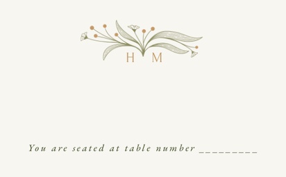 Design Preview for Design Gallery: Traditional & Classic Place Cards, Standard (91 x 55 mm)