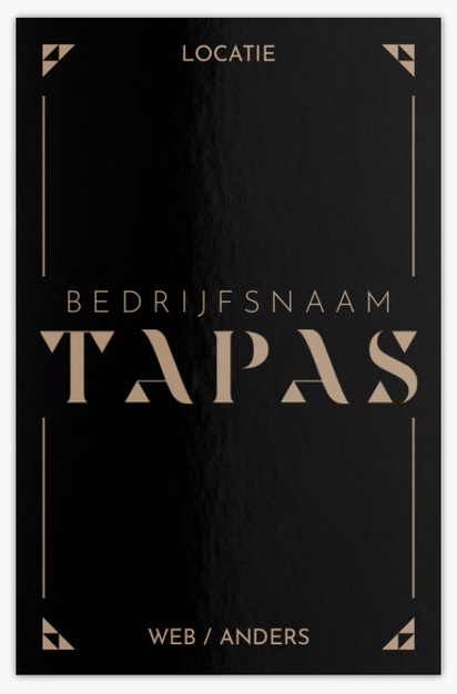 Voorvertoning ontwerp voor Ontwerpgalerij: Restaurants Extra dikke visitekaartjes, Standaard (85 x 55 mm)