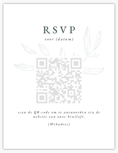 Voorvertoning ontwerp voor Antwoordkaarten voor bruiloften, 13.9 x 10.7 cm
