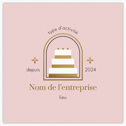 Aperçu du graphisme pour Galerie de modèles : Cartes de visite standard pour Boulangerie/pâtisserie, Carré (65 x 65 mm)