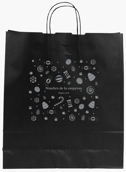 Vista previa del diseño de Galería de diseños de bolsas de papel de color liso para navideño clásico, L (36 x 12 x 41 cm)