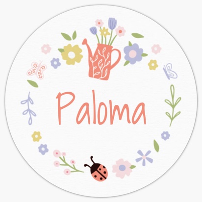 A flower spring gray pink design for Child Birthday