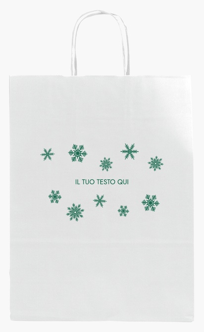 Anteprima design per Galleria di design: sacchetti di carta stampa monocolore per natale classico, M (26 x 11 x 34.5 cm)