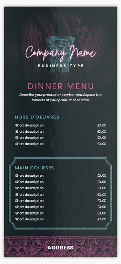 Design Preview for Design Gallery: Bold & Colourful Menus, Flat