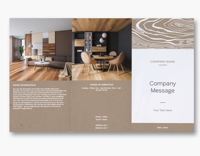 Design Preview for Design Gallery: Flooring & Tiling Custom Brochures, 8.5" x 14" Tri-fold