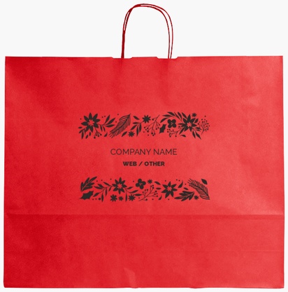 Design Preview for Design Gallery: Classic Christmas Single-Colour Paper Bags, XL (54 x 14 x 45 cm)