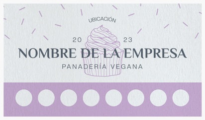 Un cupcake postre diseño blanco violeta