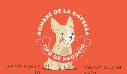 Un peluquero cuidador de perros diseño naranja crema para Animales