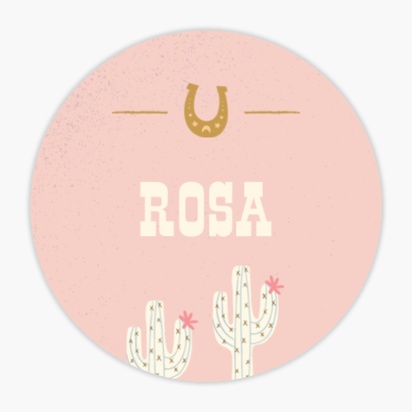 A cactus horseshoe cream pink design for Baby