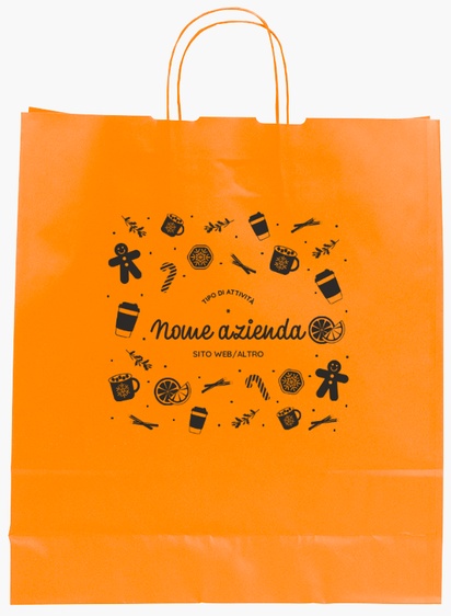Anteprima design per Galleria di design: sacchetti di carta stampa monocolore per natale classico, L (36 x 12 x 41 cm)
