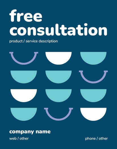 A call out free consultation blue gray design