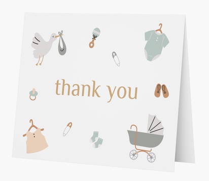 Design Preview for Baby Thank You Cards  , Folded