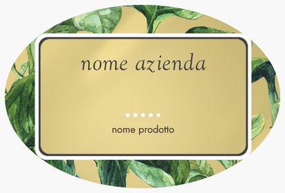 Anteprima design per Galleria di design: Etichette in bobina per Ceretta e depilazione, Oval 7,5 x 5 cm Carta dorata