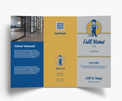 Design Preview for Design Gallery: Retro & Vintage Folded Leaflets, Tri-fold DL (99 x 210 mm)