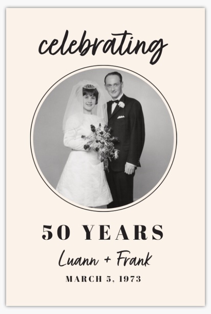 A anniversary party modern white gray design for Modern & Simple with 1 uploads