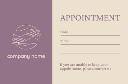 Design Preview for Design Gallery: Beauty Consulting & Pampering Natural Uncoated Business Cards