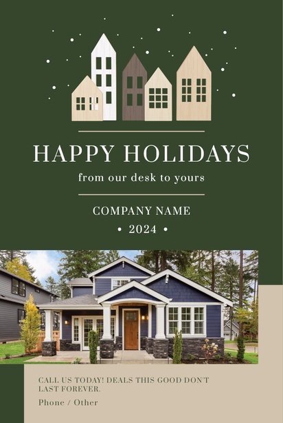 A houses real estate brown cream design for Holiday