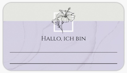 Designvorschau für Designgalerie: Personalisierte Aufkleberbögen Elegant, 8,7 x 4,9 cm Abgerundetes Rechteck