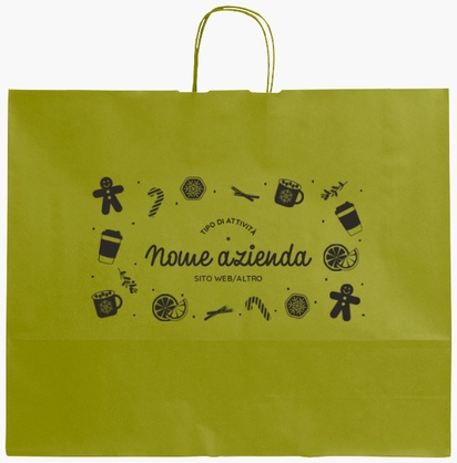 Anteprima design per Galleria di design: sacchetti di carta stampa monocolore per vacanze, XL (54 x 14 x 45 cm)