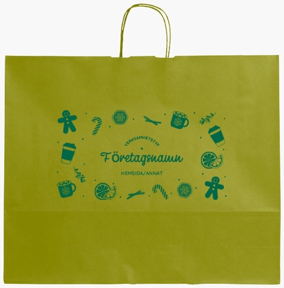 Förhandsgranskning av design för Designgalleri: Bageri Enfärgade papperspåsar, XL (54 x 14 x 45 cm)
