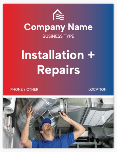 Design Preview for Heating, Ventilation & Air Conditioning - HVAC Postcards Templates, 4.2" x 5.5"