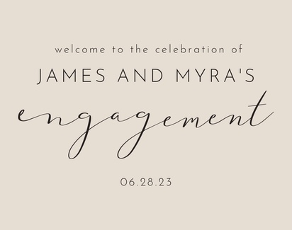 A classic engagement cream gray design for Occasion