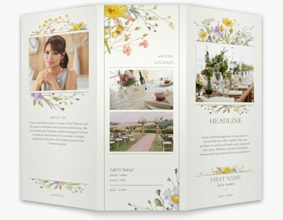 A Wedding Planning wild flowers white brown design for Art & Entertainment