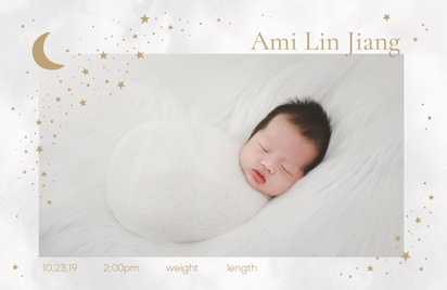 A birth announcement stars white design for Birth Announcements with 1 uploads
