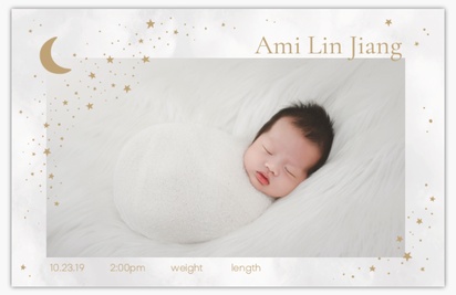 A birth announcement stars white design for Birth Announcements with 1 uploads