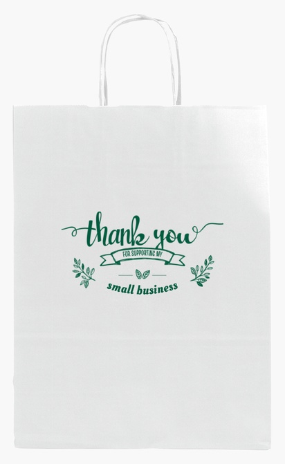 Design Preview for Design Gallery: Gift & Party Shops Single-Colour Paper Bags, M (26 x 11 x 34.5 cm)