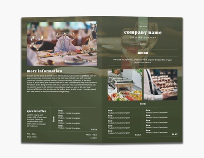 Design Preview for Food Catering Custom Brochures Templates, 8.5" x 11" Bi-fold