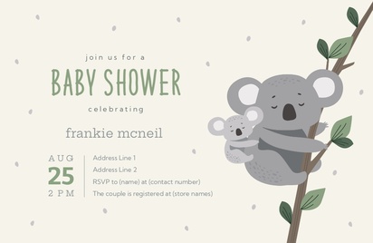 Design Preview for Custom Baby Shower Invitations: Design Templates, Flat 11.7 x 18.2 cm