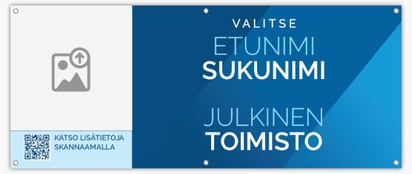 Mallin esikatselu Mallivalikoima: Laki & Politiikka Reikävinyylibanderollit, 76 x 183 cm