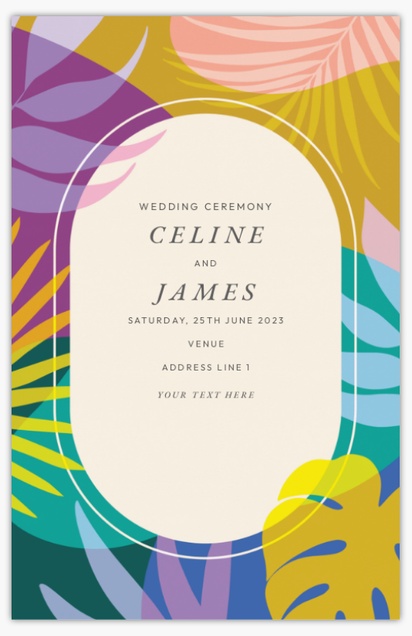 Design Preview for Design Gallery: Destination Wedding Programs, Flat 13.9 x 21.6 cm