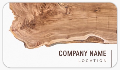 Design Preview for Carpentry & Woodworking Rounded Corner Business Cards Templates, Standard (3.5" x 2")
