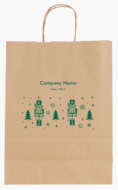 Design Preview for Christmas Coloured Paper Bags, M (26 x 11 x 34.5 cm)