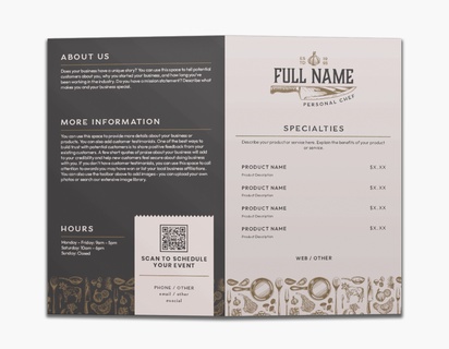 Design Preview for Food Service Custom Brochures Templates, 8.5" x 11" Bi-fold